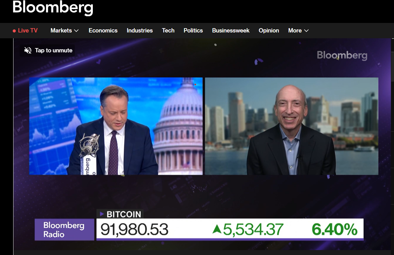 Gary Gensler Bloomberg interview - GNcrypto
