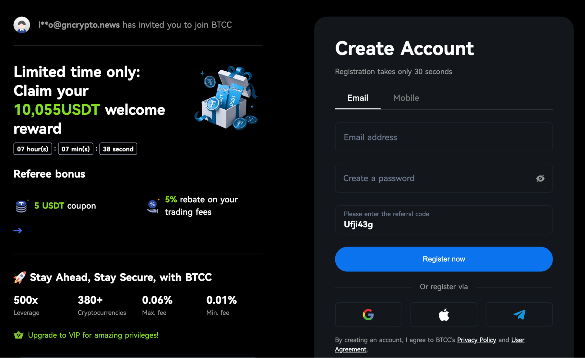 BTCC invitation code: How To Unlock 10,055 USDT In Trading Bonuses - GNcrypto