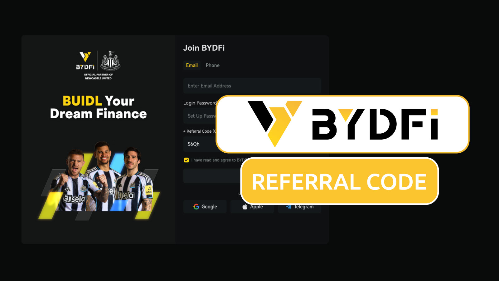 Referral code for BYDFI: use jLsMNB and get rewards
