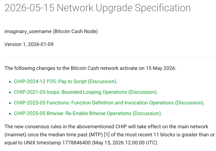 Bitcoin Cash upgrade specifications - GNcrypto