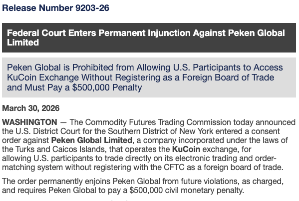 U.S. court bars KuCoin operator from serving American users without CFTC approval - GNcrypto