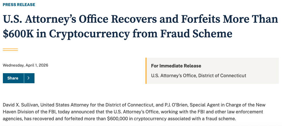 U.S. seizes $600K in USDT after Ledger phishing theft - GNcrypto