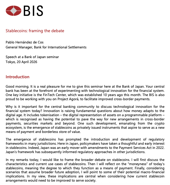 BIS urges global rules as dollar stablecoins threaten banks - GNcrypto