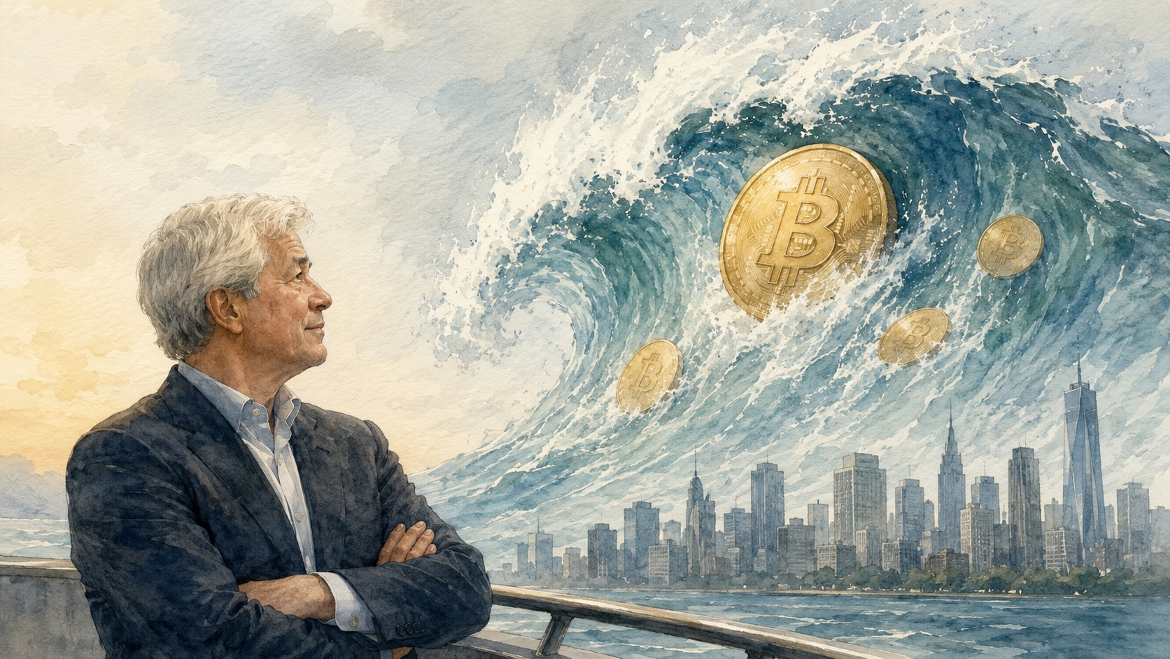 Dimon: bull market ‘like a little tsunami’; bitcoin lags