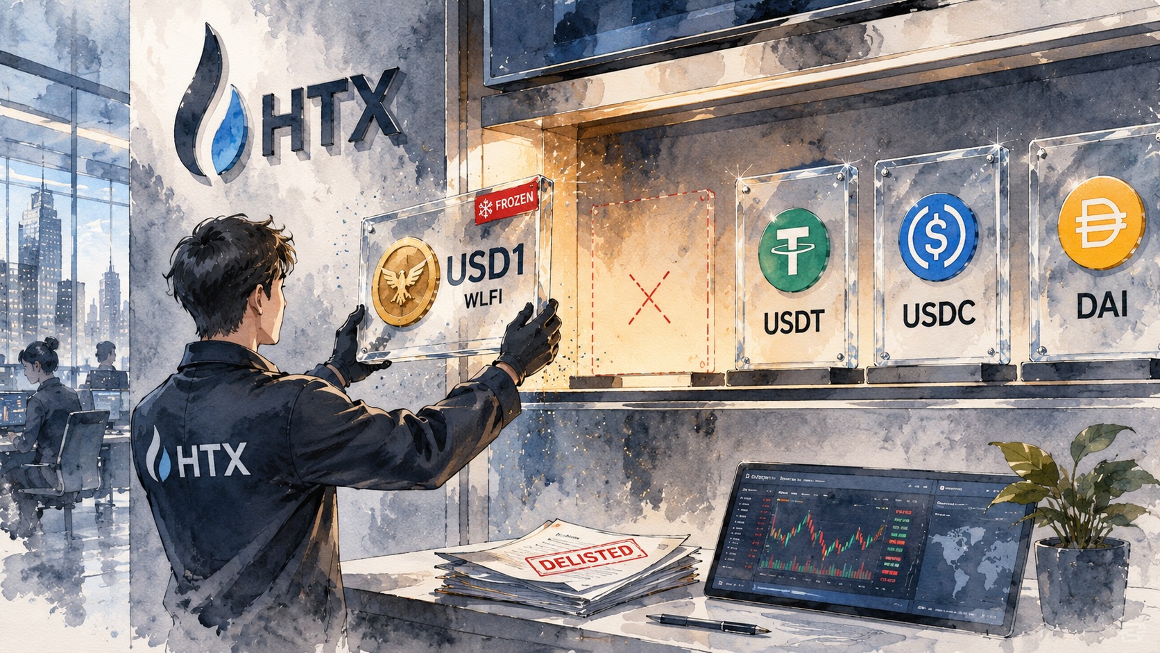 HTX delists Trump-linked USD1 stablecoin after address freeze