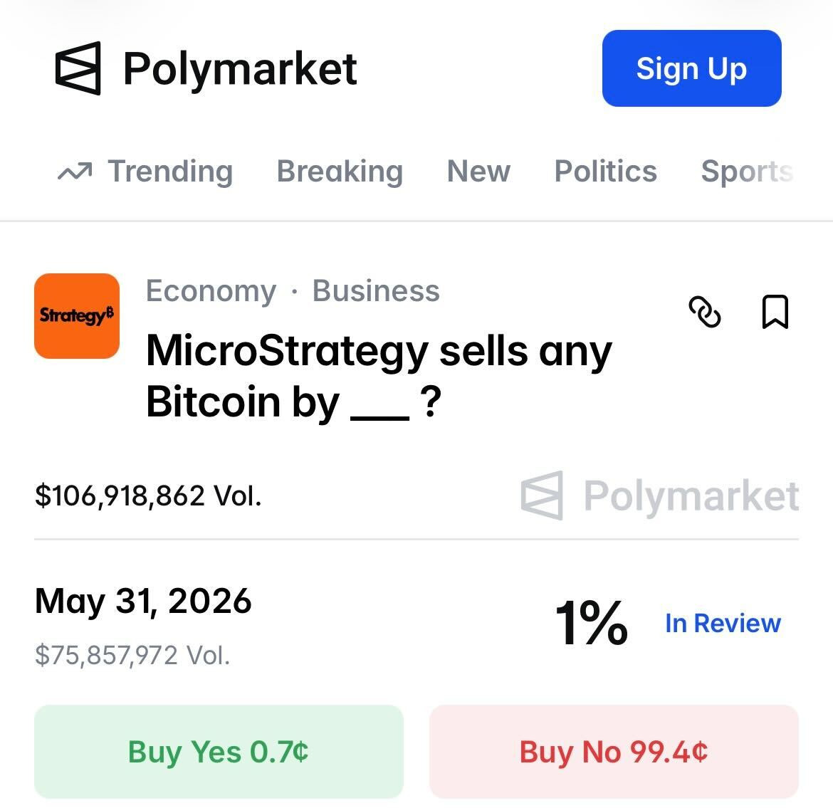 Strategy sale triggers dispute over $80M Polymarket bets - GNcrypto