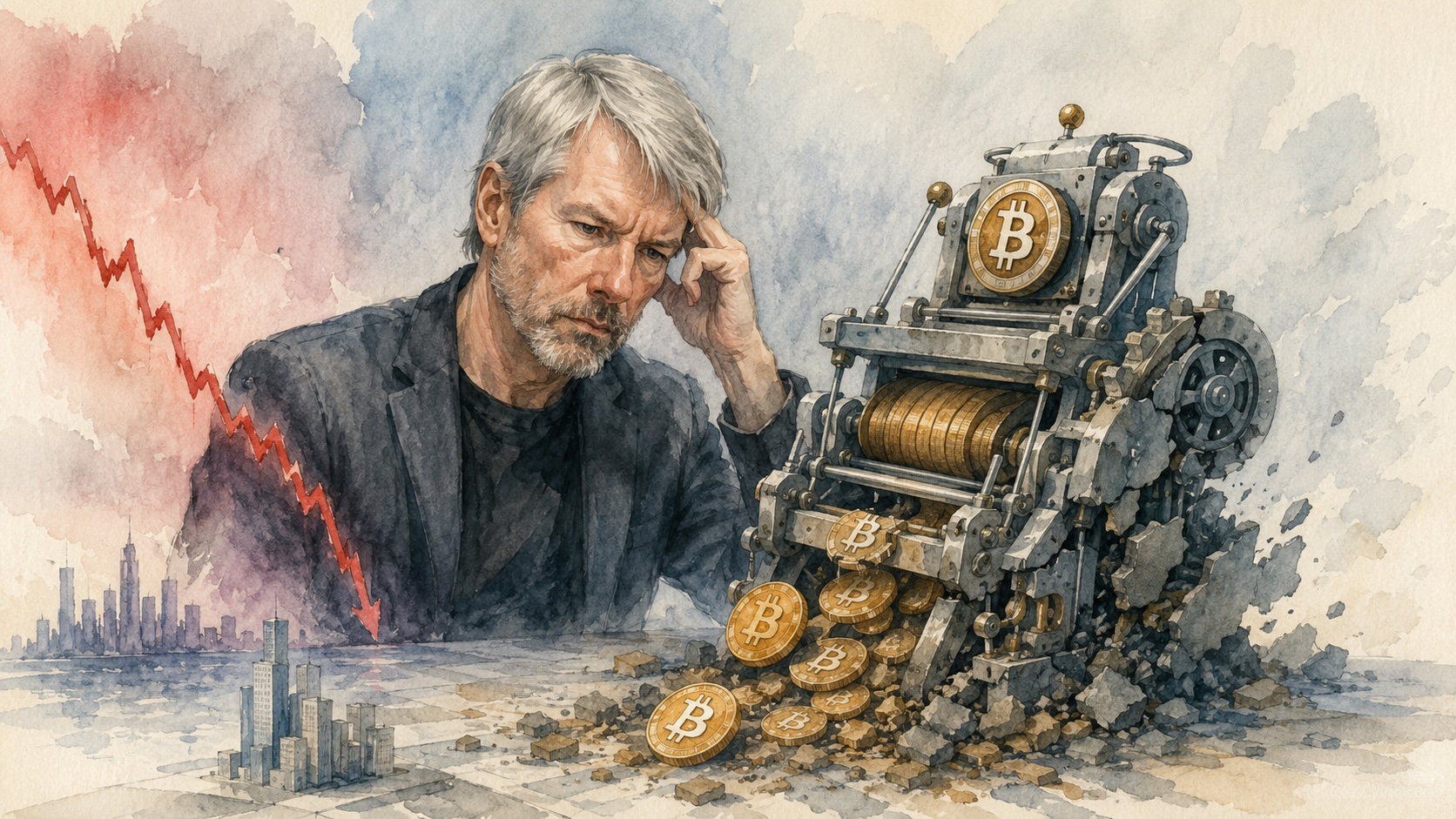 STRC tumbles to .53, tests Saylor’s bitcoin funding