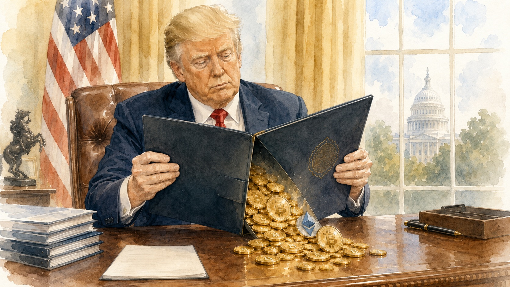 Trump zgłosił ponad 600 mln USD zysków z kryptowalut