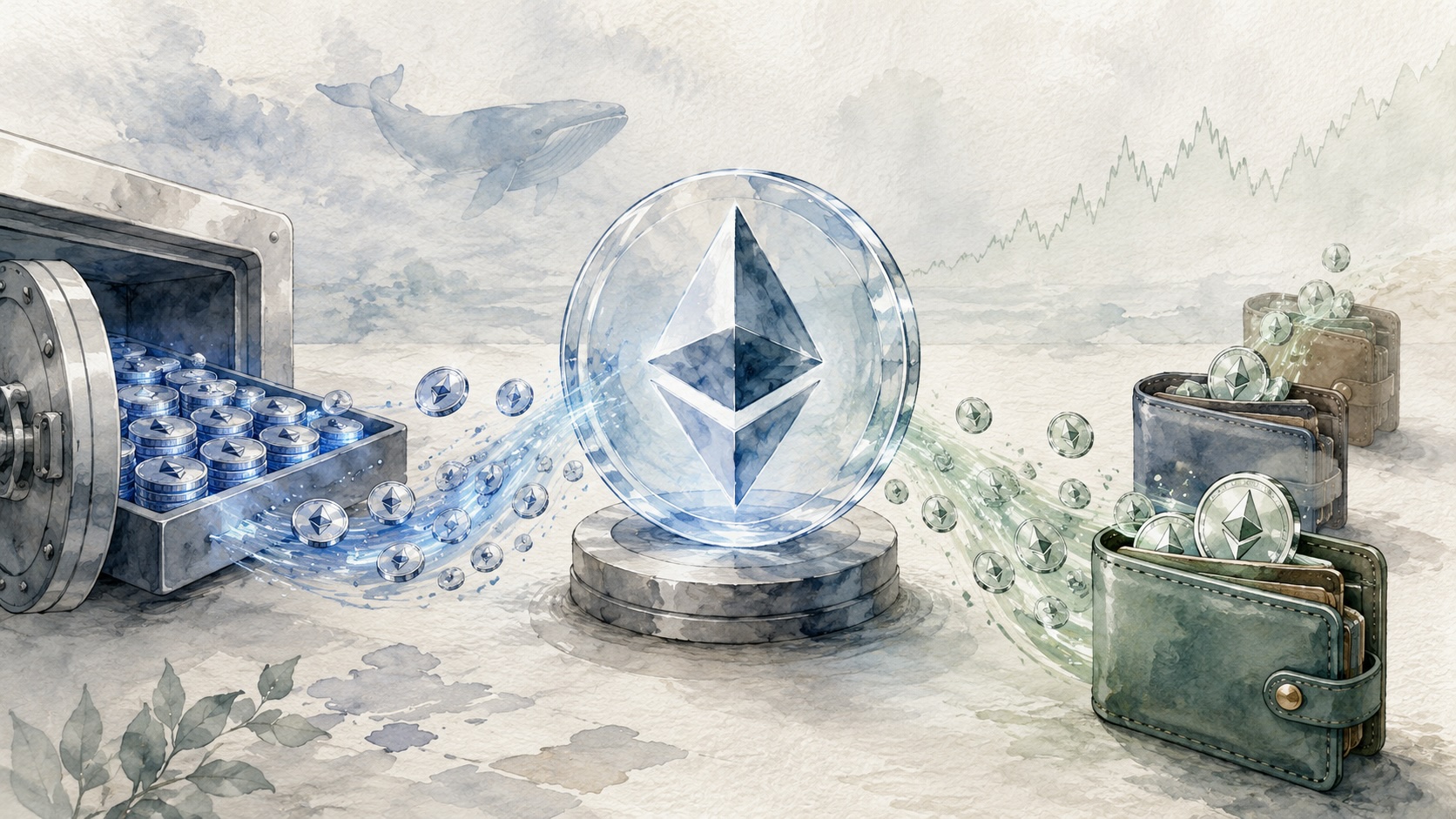 Ethereum: rezerwy na giełdach rosną, inwestorzy akumulują